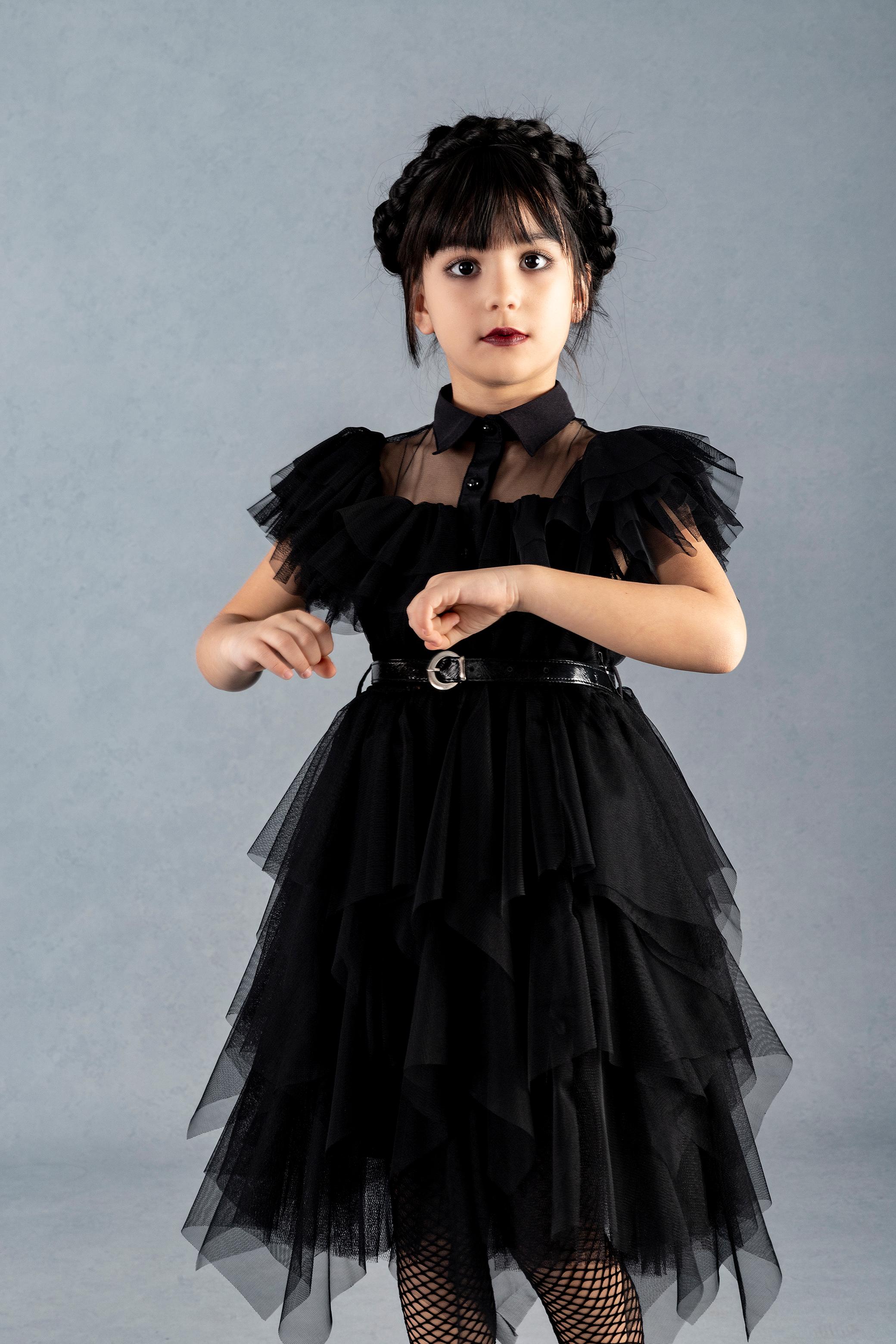 Wednesday Cosplay, Tül Elbise (6-12 YAŞ)