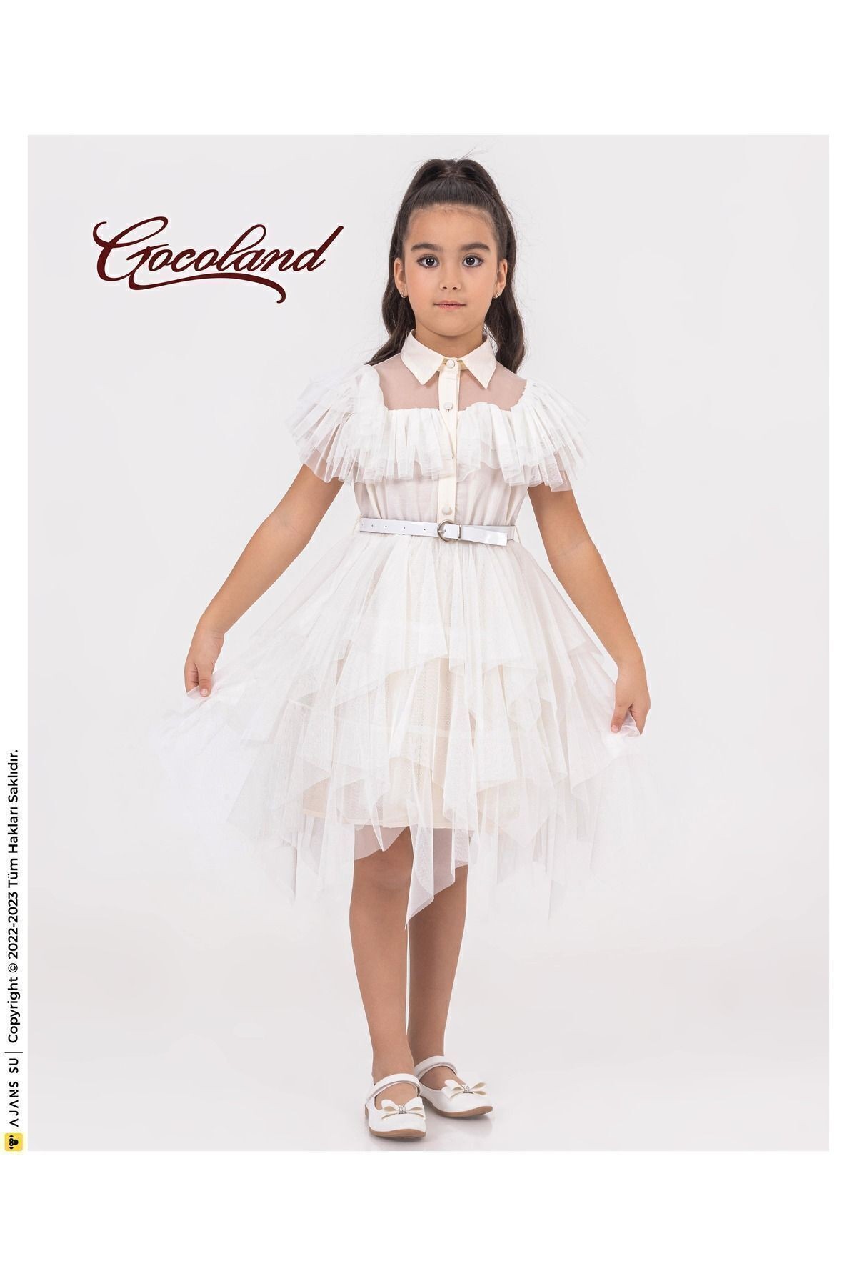 Wednesday Cosplay Tül Elbise - Beyaz