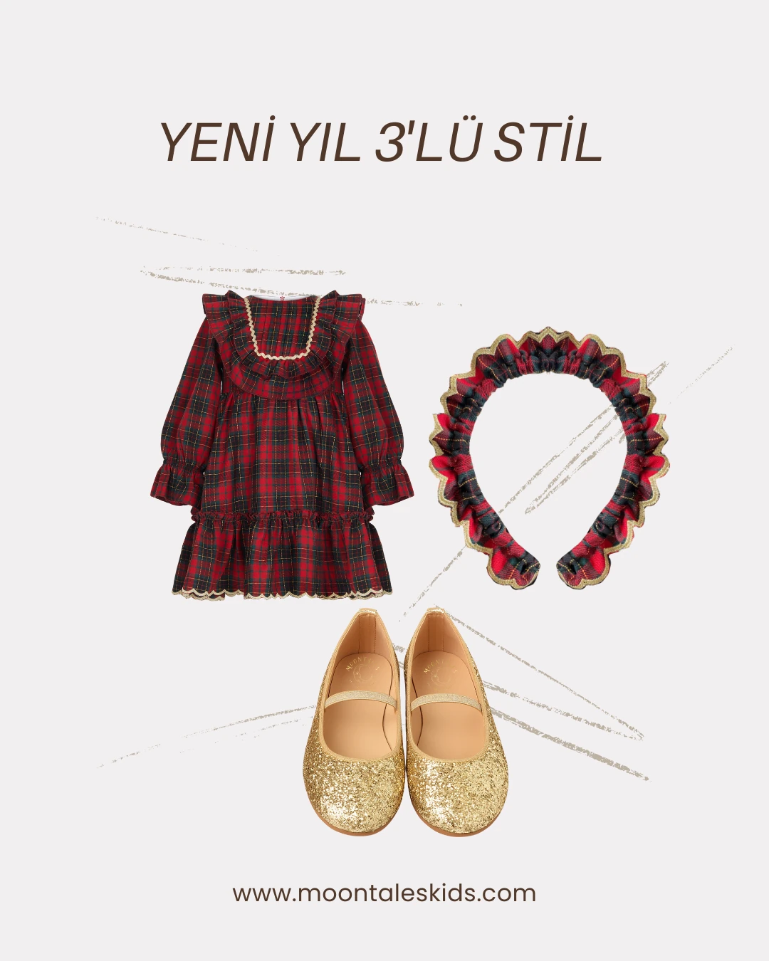 Yeni Yıl Ekose Prenses Seti