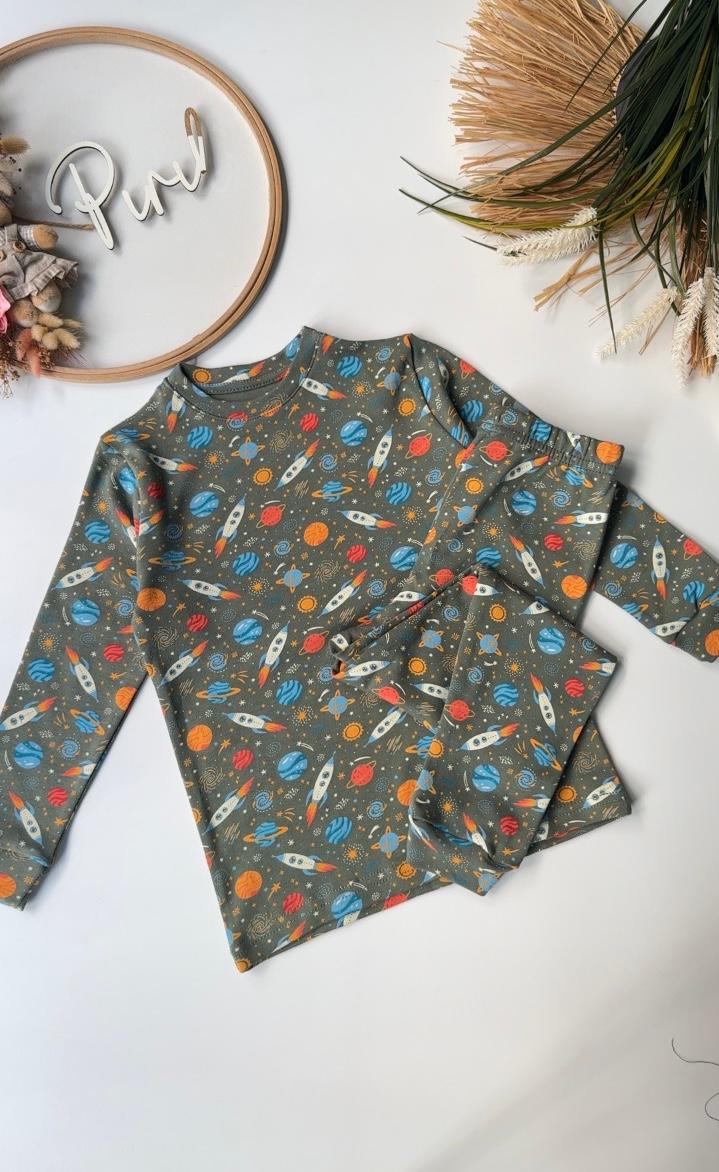 Yeşil Uzay Pijama Takımı