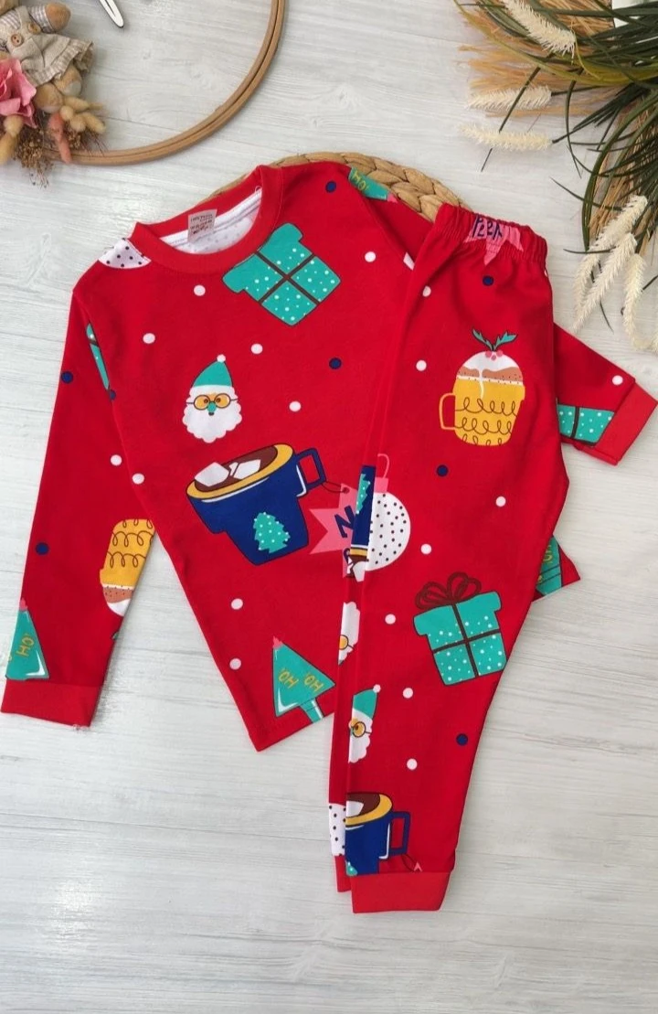 NEW YEAR PİJAMA TAKIMI UNİSEX
