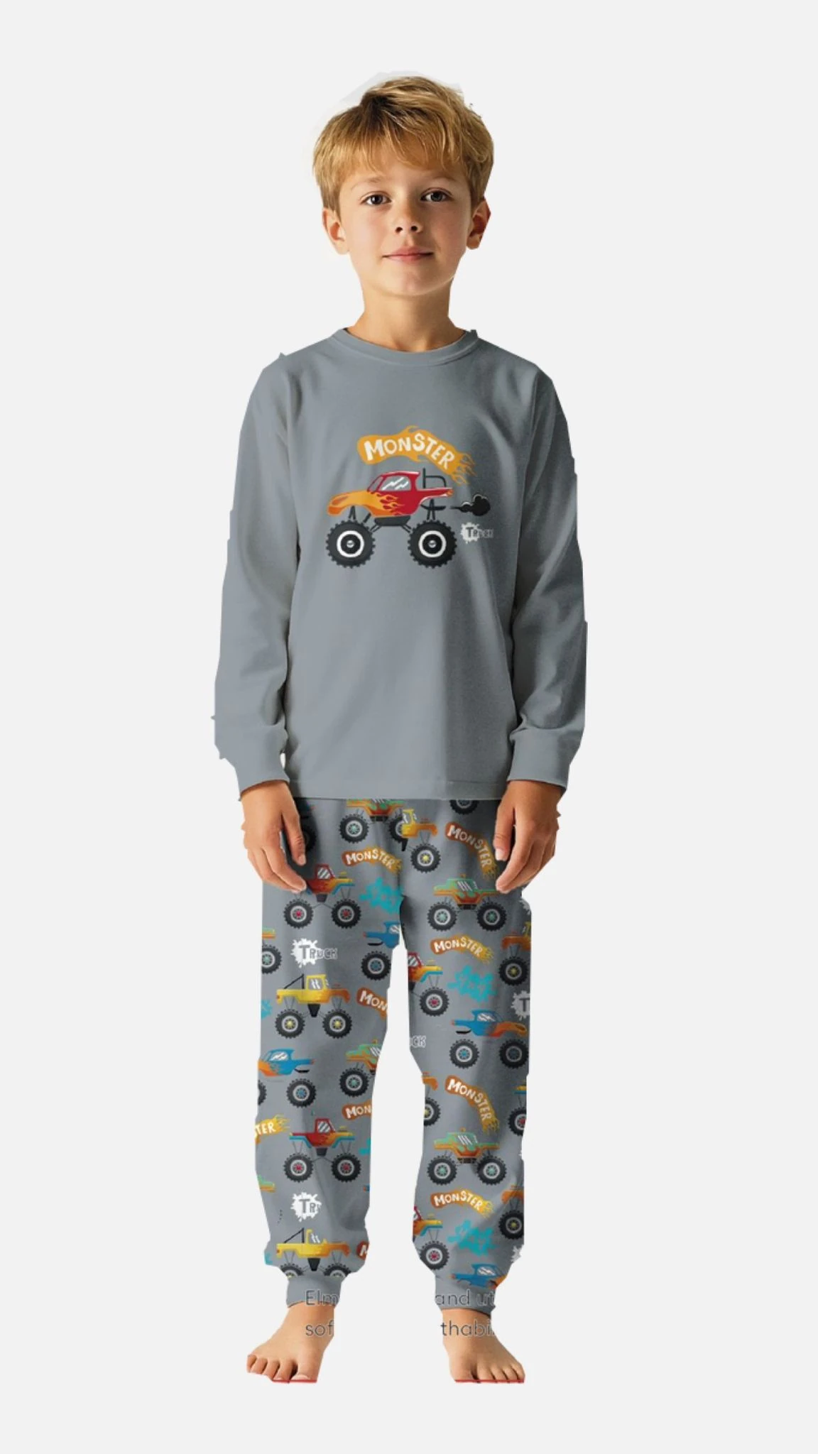 MONSTER PİJAMA TAKIMI GRİ