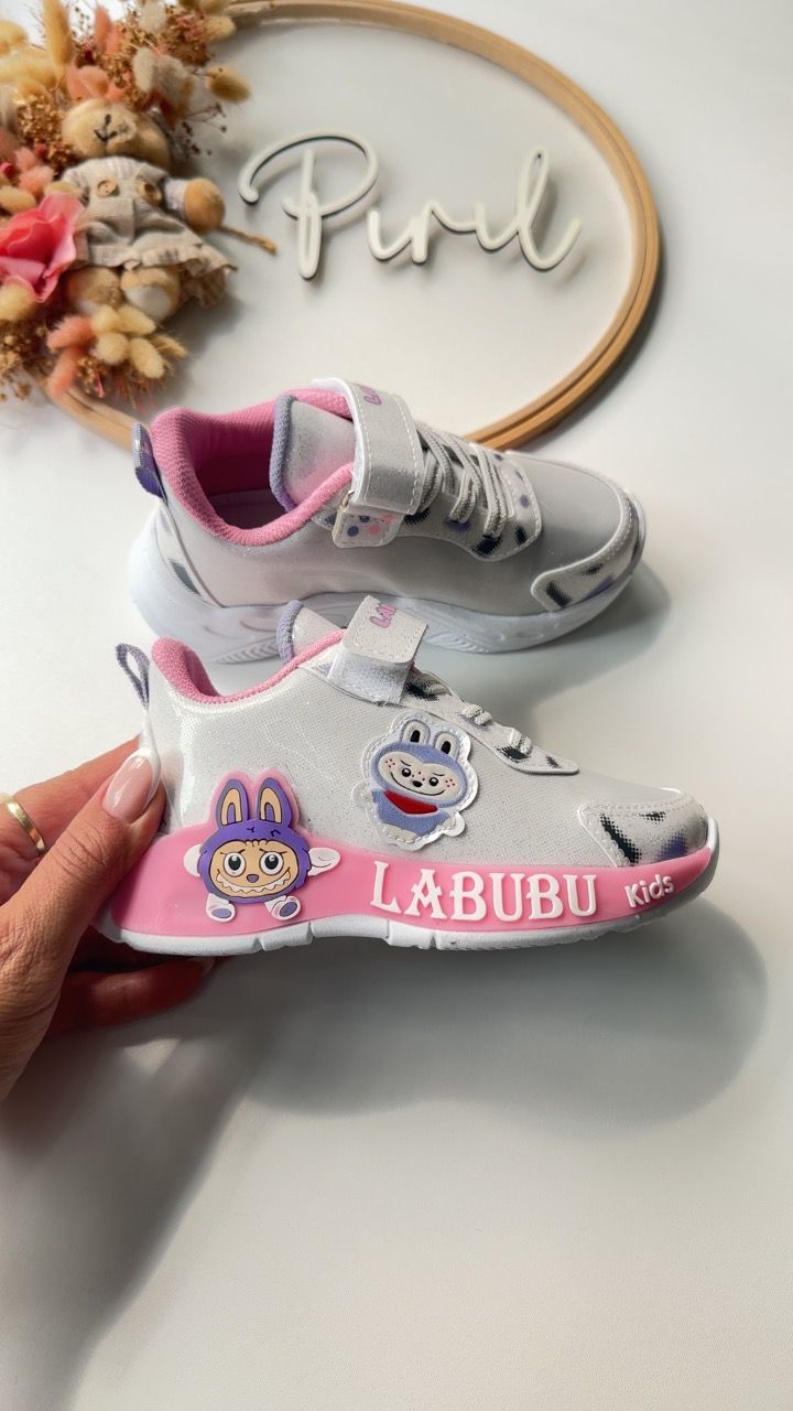 Labubu Beyaz Pembe Spor Ayakkabı