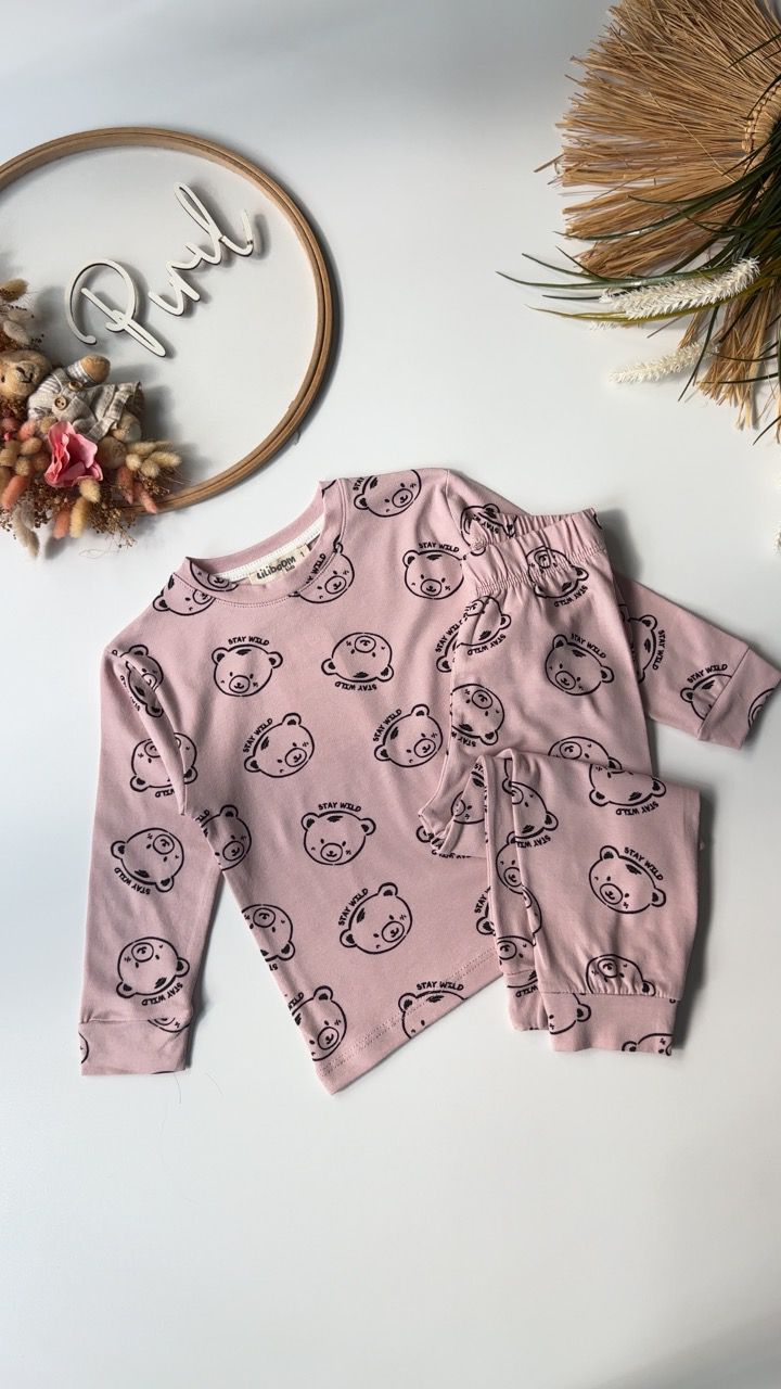 AYICIK Pijama Takımı Pudra  1-4 Yaş