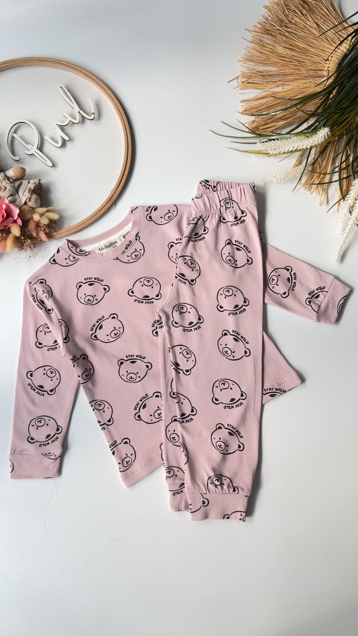 AYICIK Pijama Takımı Pudra  1-4 Yaş