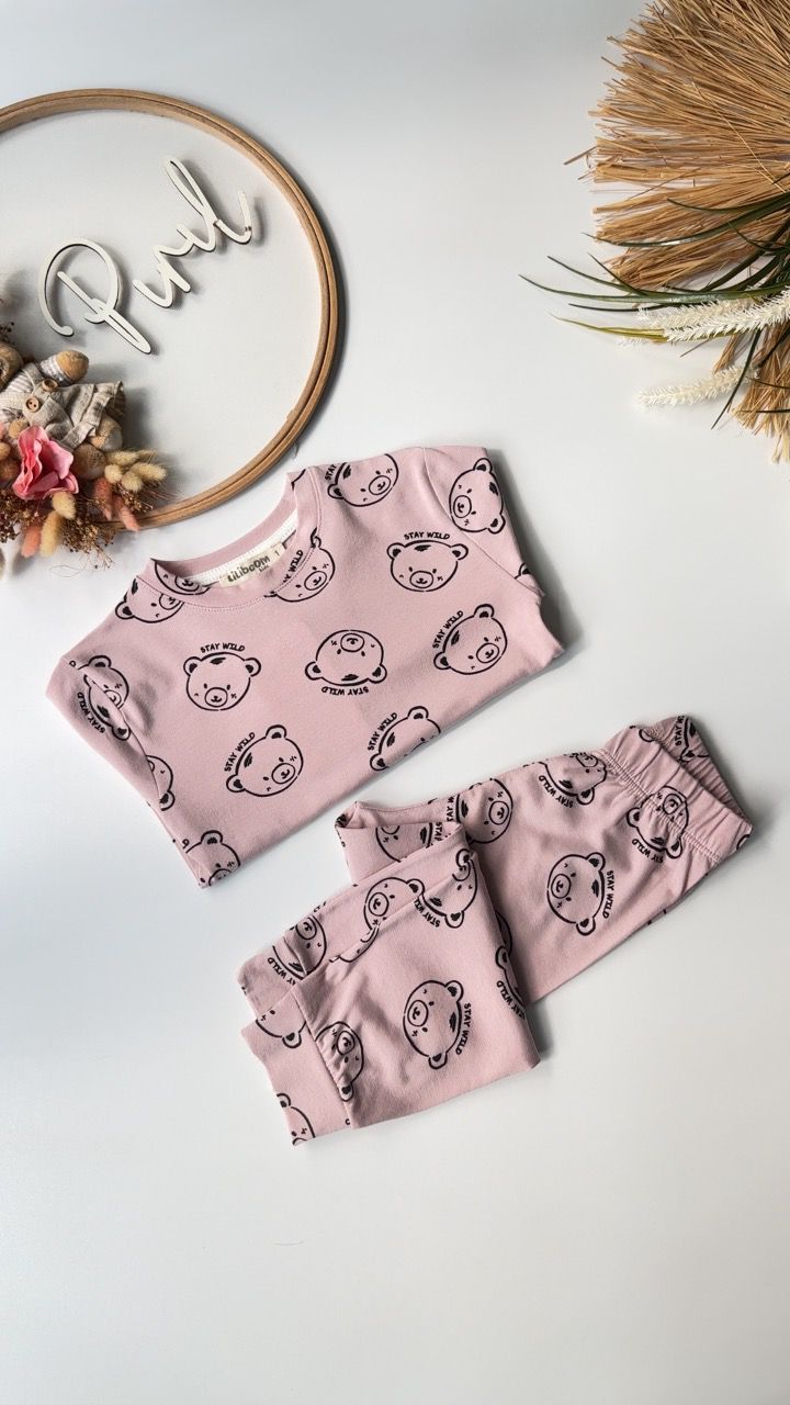AYICIK Pijama Takımı Pudra  1-4 Yaş