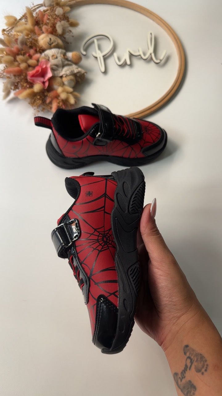 Karakterli IŞIKLI Spor Ayakkabı Kırmızı Siyah