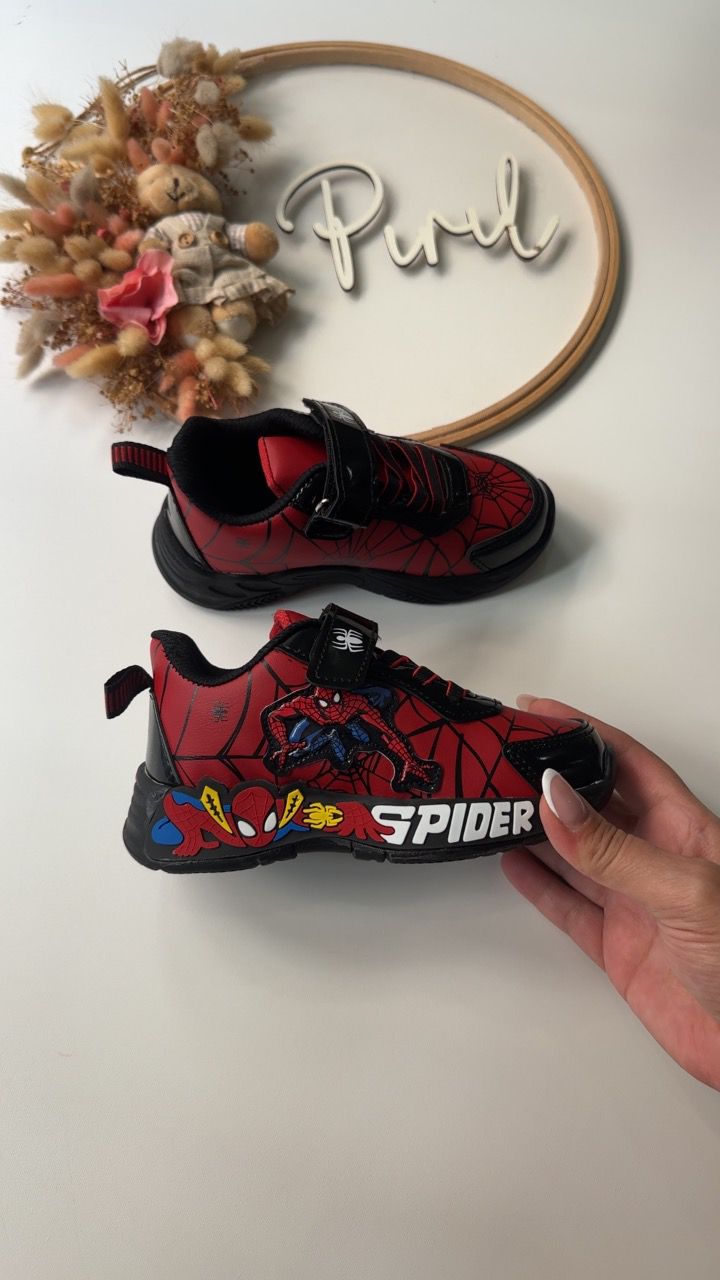 Karakterli IŞIKLI Spor Ayakkabı Kırmızı Siyah