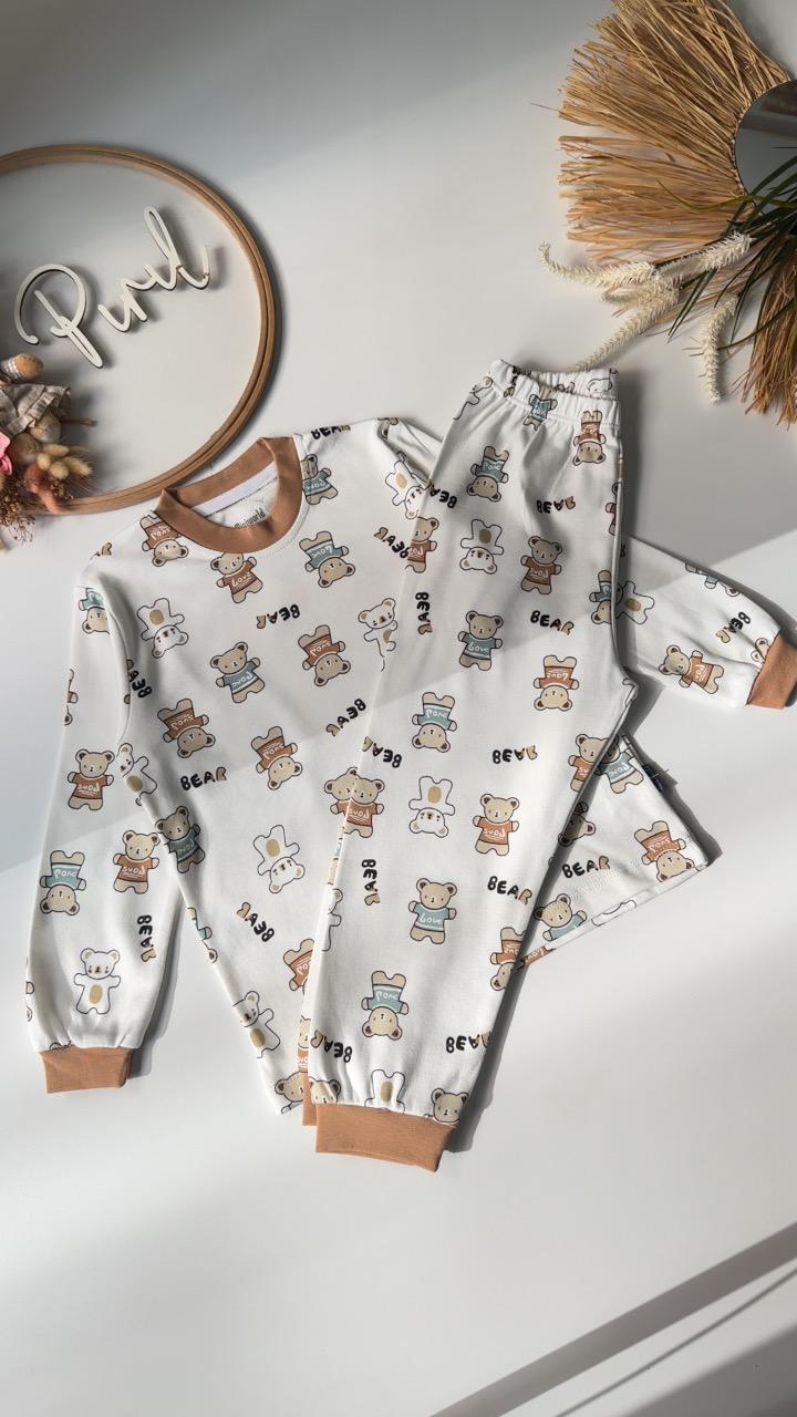 Bear Pijama Takımı Kahve