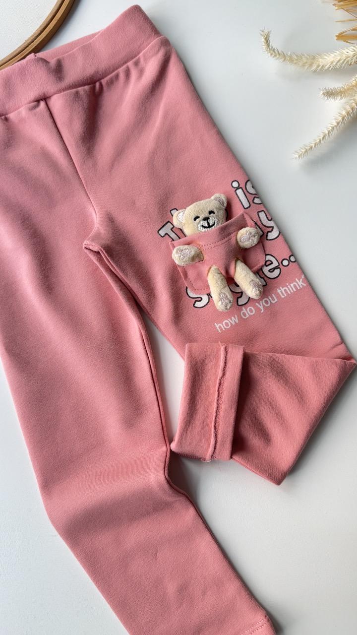 Ayıcık Tayt Pembe Şordonlu