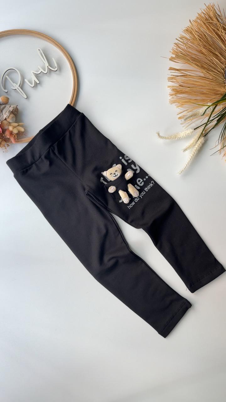 Ayıcık Tayt Siyah Şordonlu