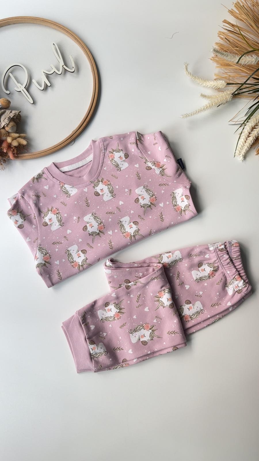 Sihirli Kanatllar Pijama Takımı Lila