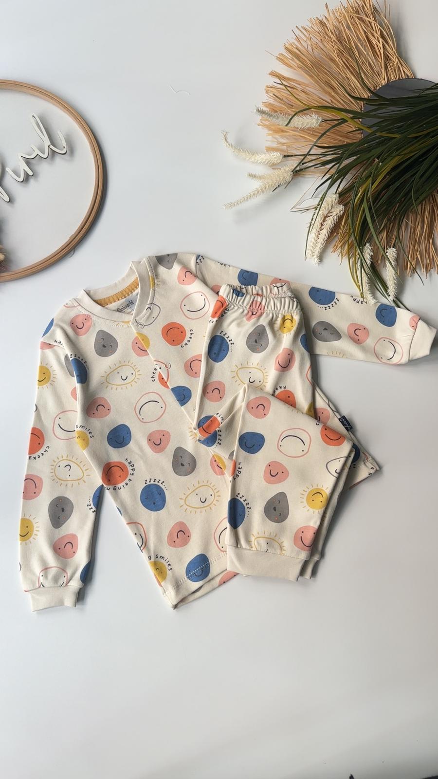 Smile Pijama Takımı Sarı