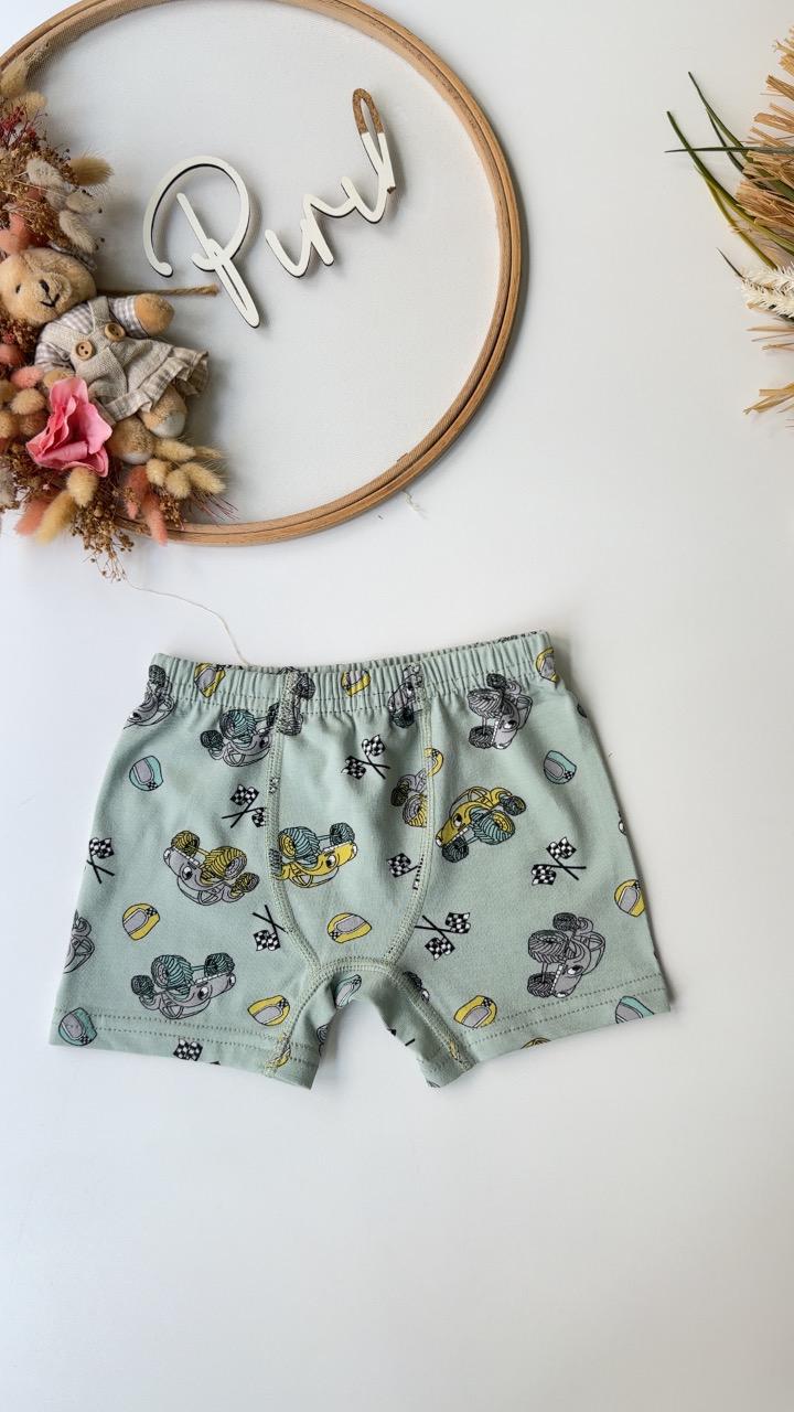 Yeşil Arabalı Atlet Boxer Set