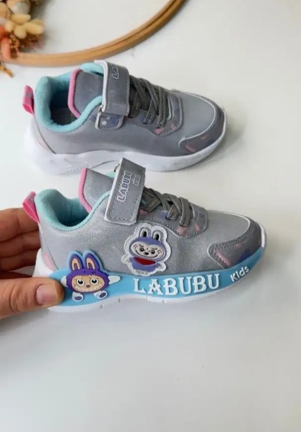 Labubu Gri Mavi Spor Ayakkabı