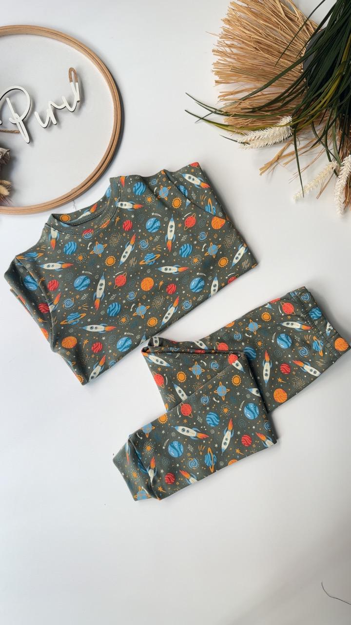 Yeşil Uzay Pijama Takımı