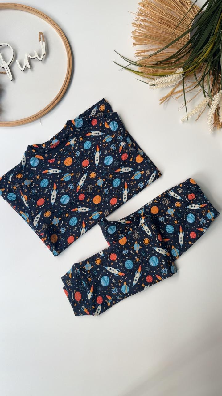 Lacivert Uzay Pijama Takımı