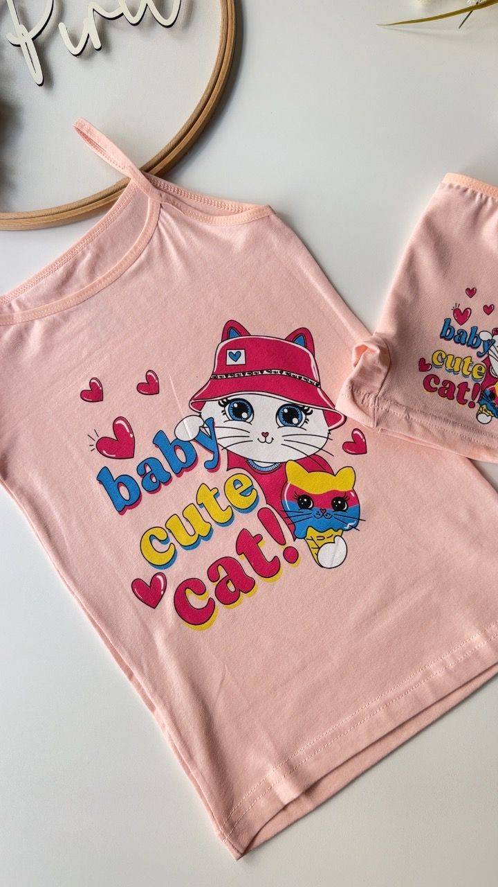 Somon Cute Cat Atlet Boxer Takım