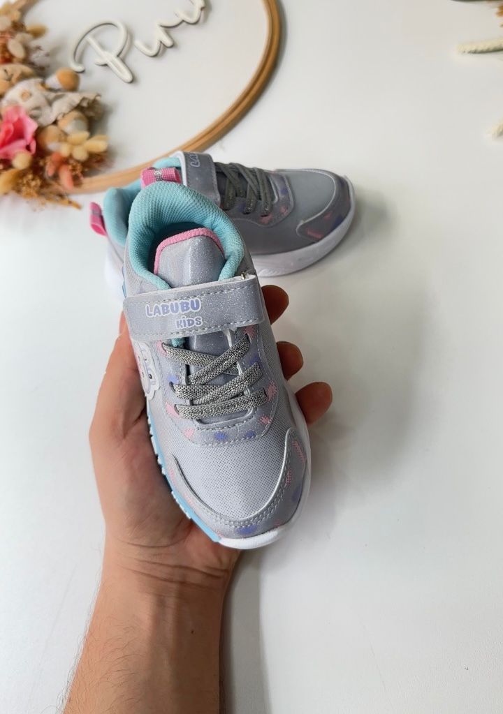 Labubu Gri Mavi Spor Ayakkabı