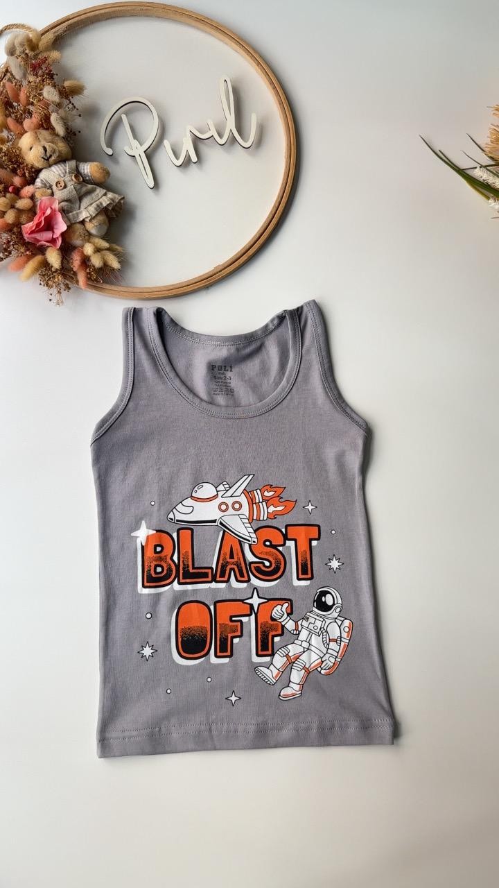 Açık Gri Blast Off Atlet Boxer Takım