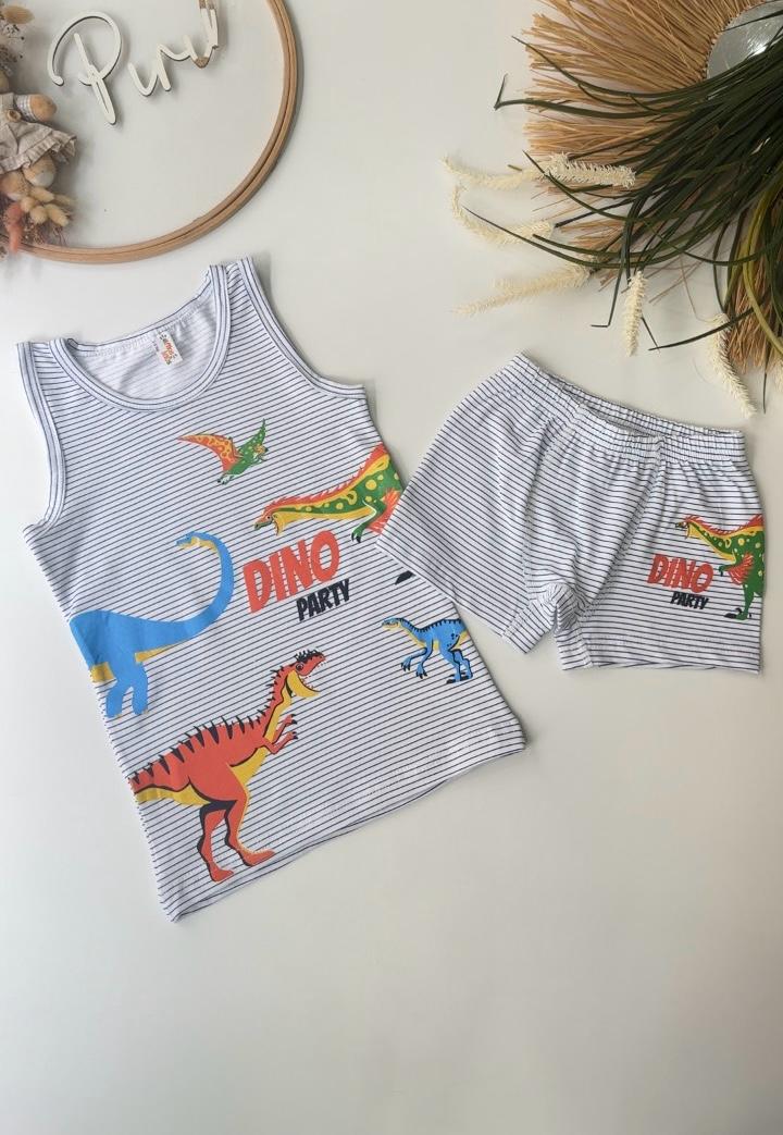 ÇİZGİLİ DİNO ATLET BOXER TAKIM