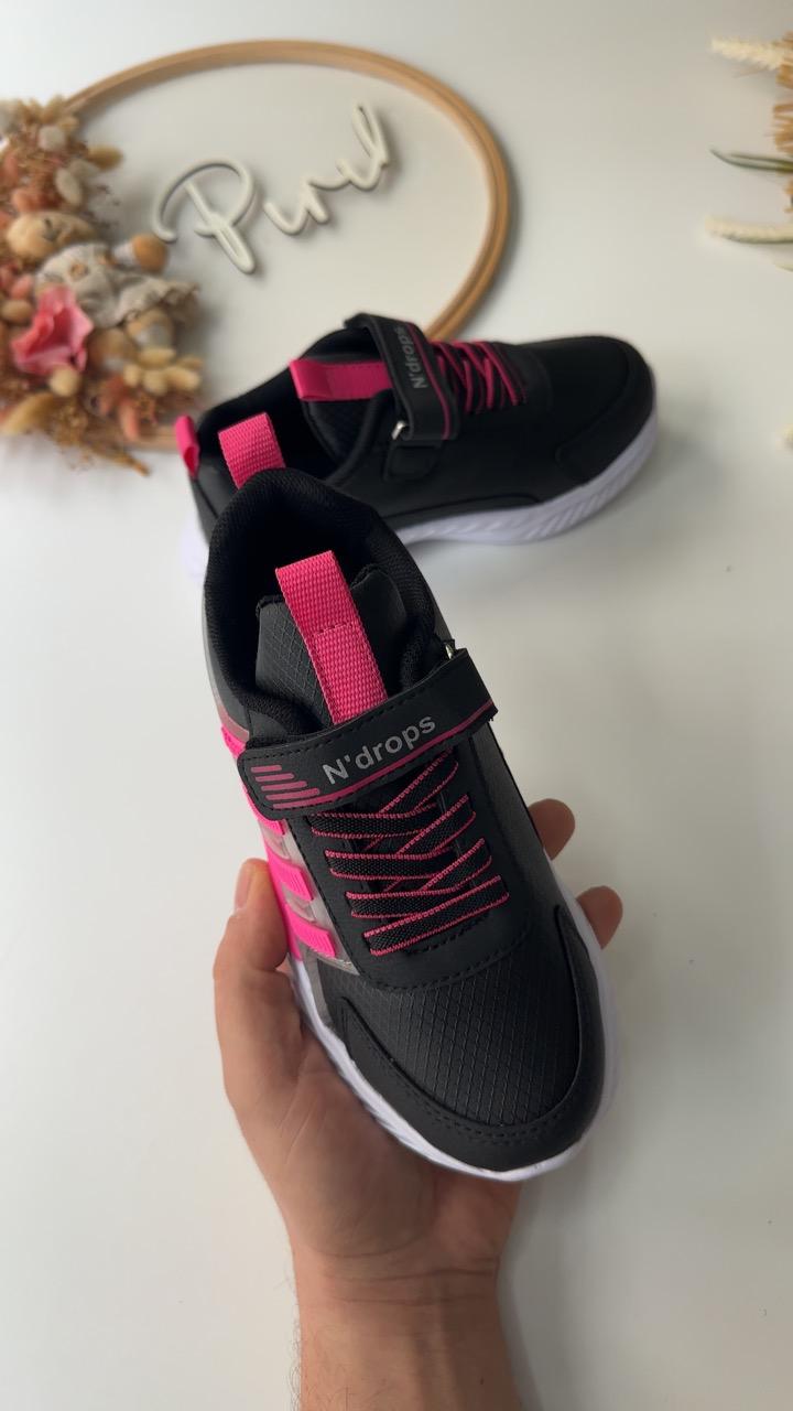 Siyah Fuşya Spor Ayakkabı 5001