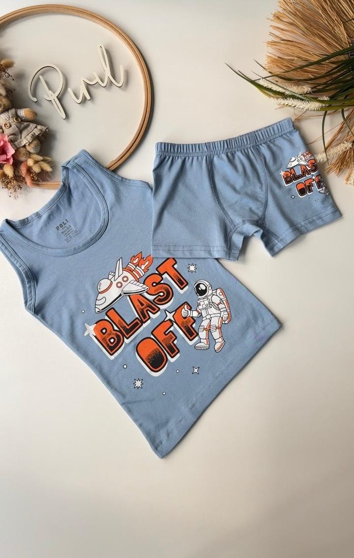 Mavi Blast Off Atlet Boxer Takım