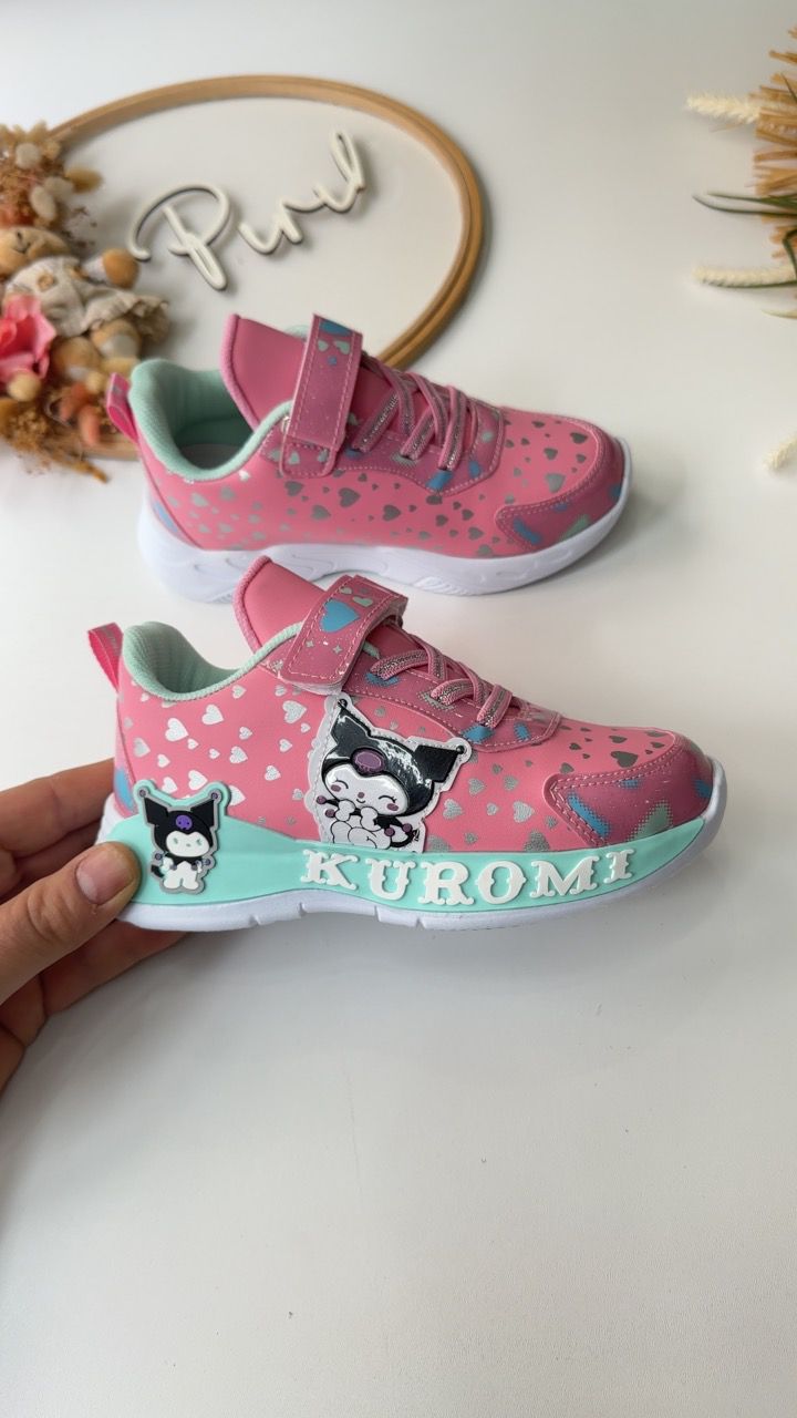 Karakterli  Spor Ayakkabı Pembe Su Yeşili