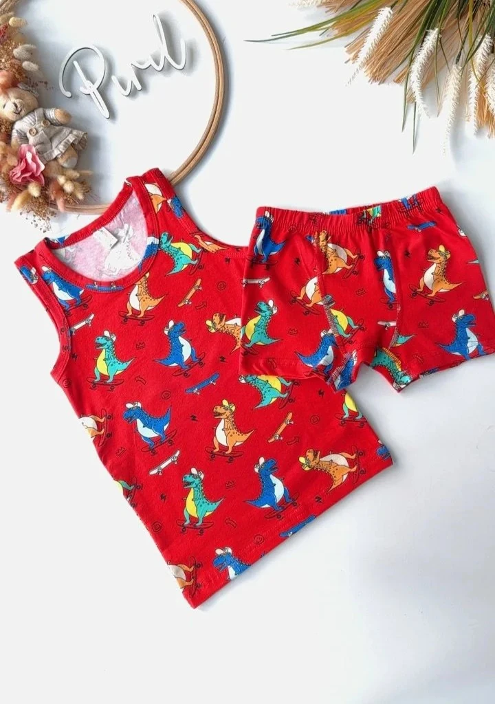 Kırmızı Dino Atlet Boxer Takım