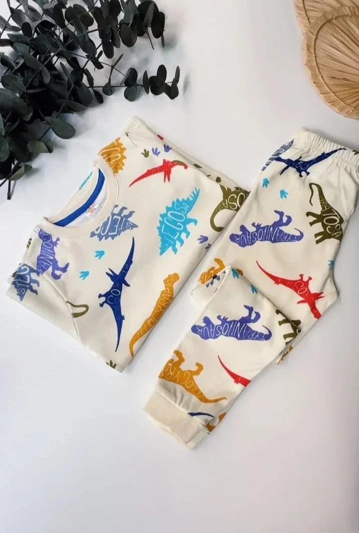 Dinozor Baskılı Pijama Takımı