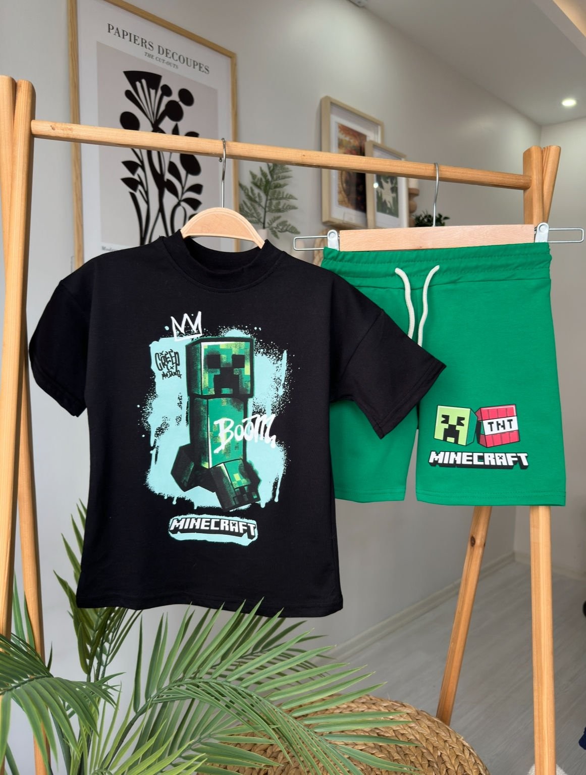 Minecraft Creeper Baskılı Takım
