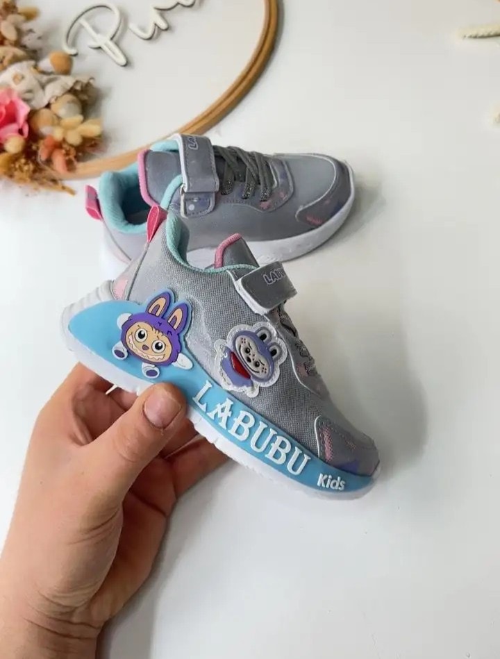Labubu Gri Mavi Spor Ayakkabı