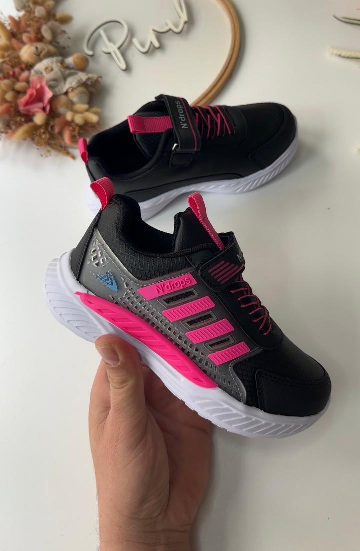 Siyah Fuşya Spor Ayakkabı 5001