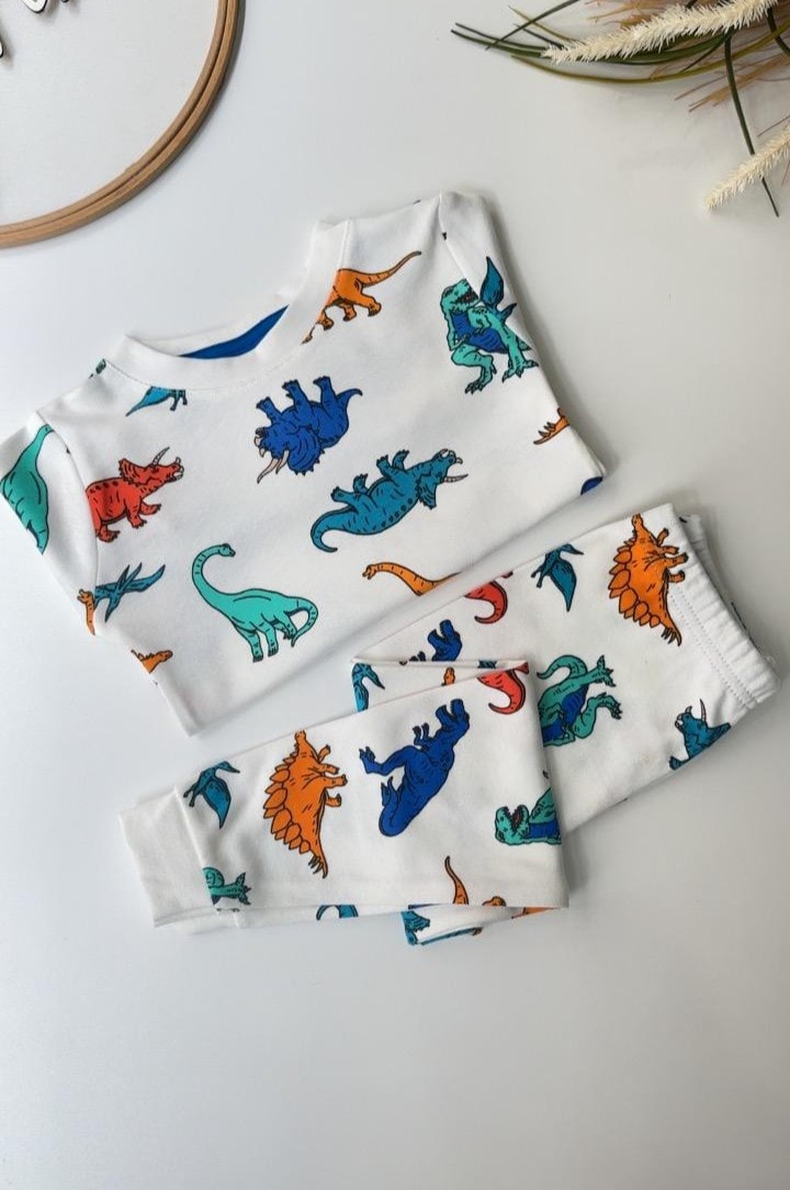 RENKLİ DİNO Pijama Takımı