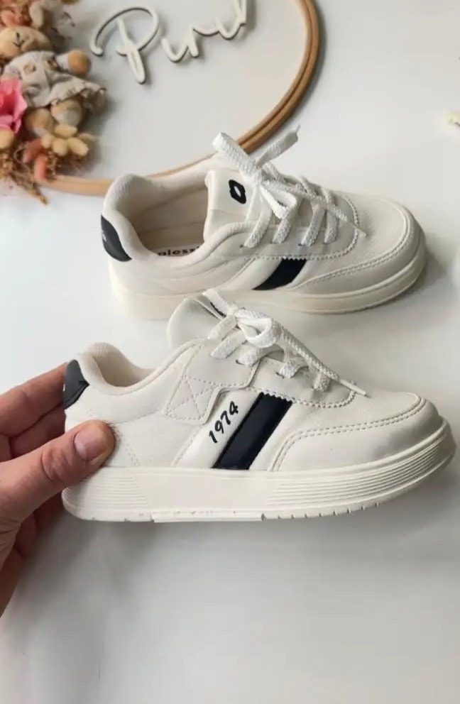 Beyaz Siyah 1974 Unisex Spor Ayakkabı 