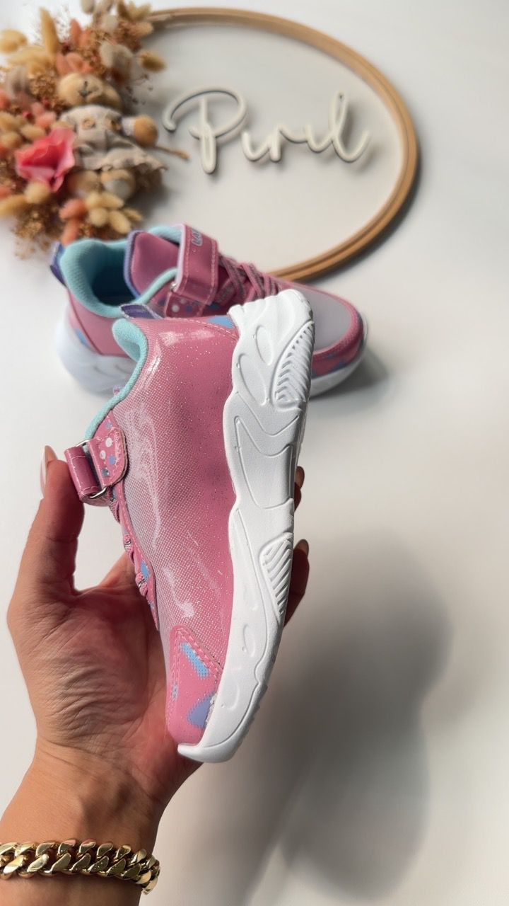 Labubu Işıklı Mavi Pembe Spor Ayakkabı