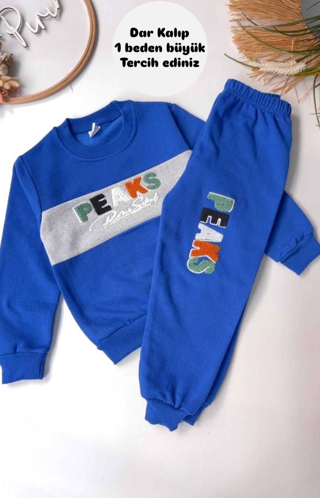 PEAKS YAZILI 2 İPLİK ŞARDONLU TAKIM SAX