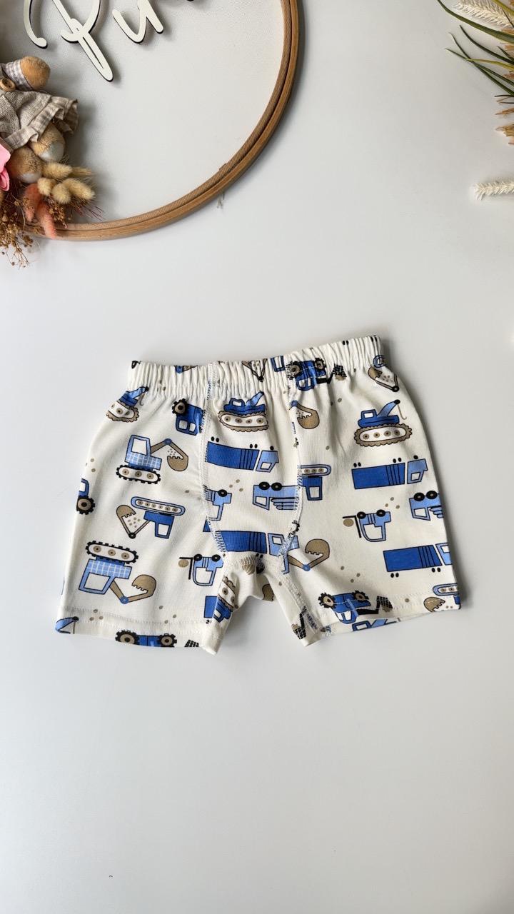 İş Makineleri Atlet Boxer Set Beyaz