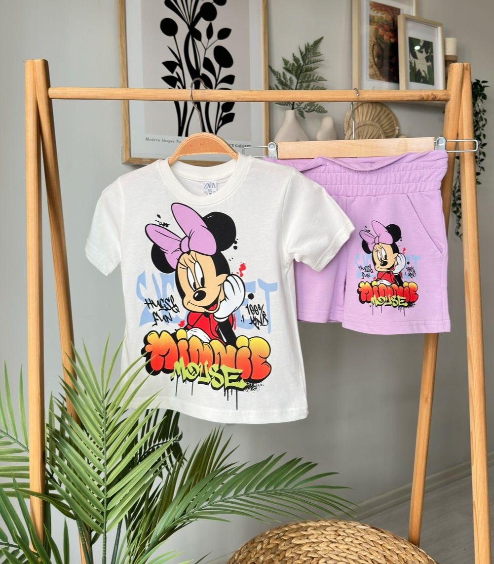 Minnie Mouse Şortlu Takım
