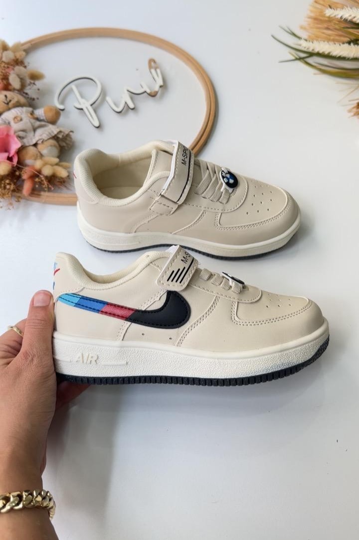 31/35 ERKEK ÇOCUK SPOR AYAKKABI BEJ SİYAH