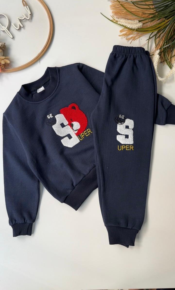 AYICIK DESENLİ 2 İPLİK ŞARDONLU TAKIM LACİ