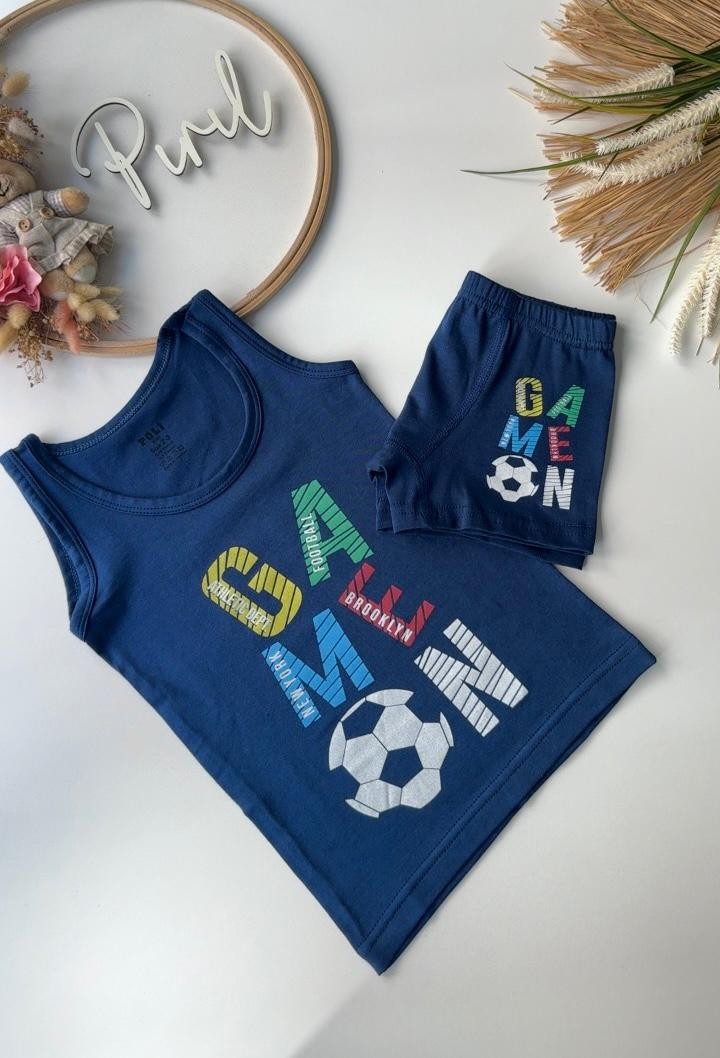 Lacivert Game On Atlet Boxer Takım