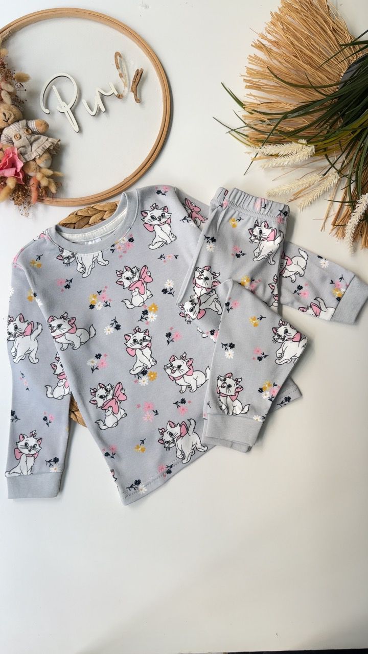 GRİ KEDİCİK Pijama Takımı 