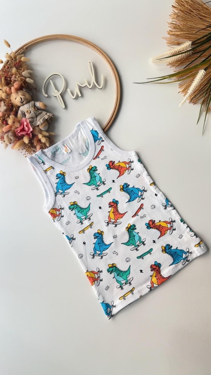Renkli Dino Atlet Boxer Takım