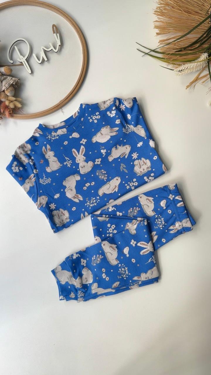 Mavi Tavşan Pijama Takımı