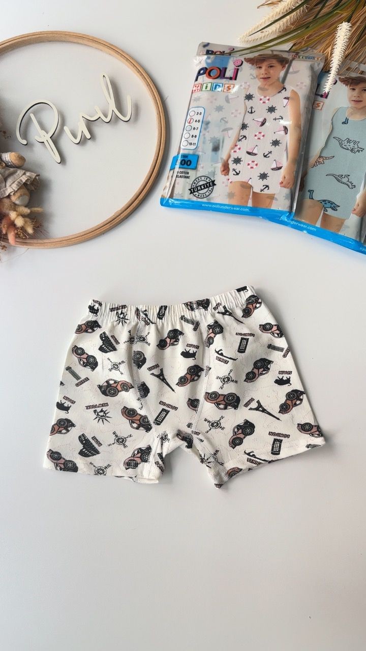 Arabalı Atlet Boxer Set