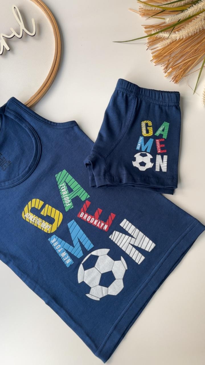 Lacivert Game On Atlet Boxer Takım