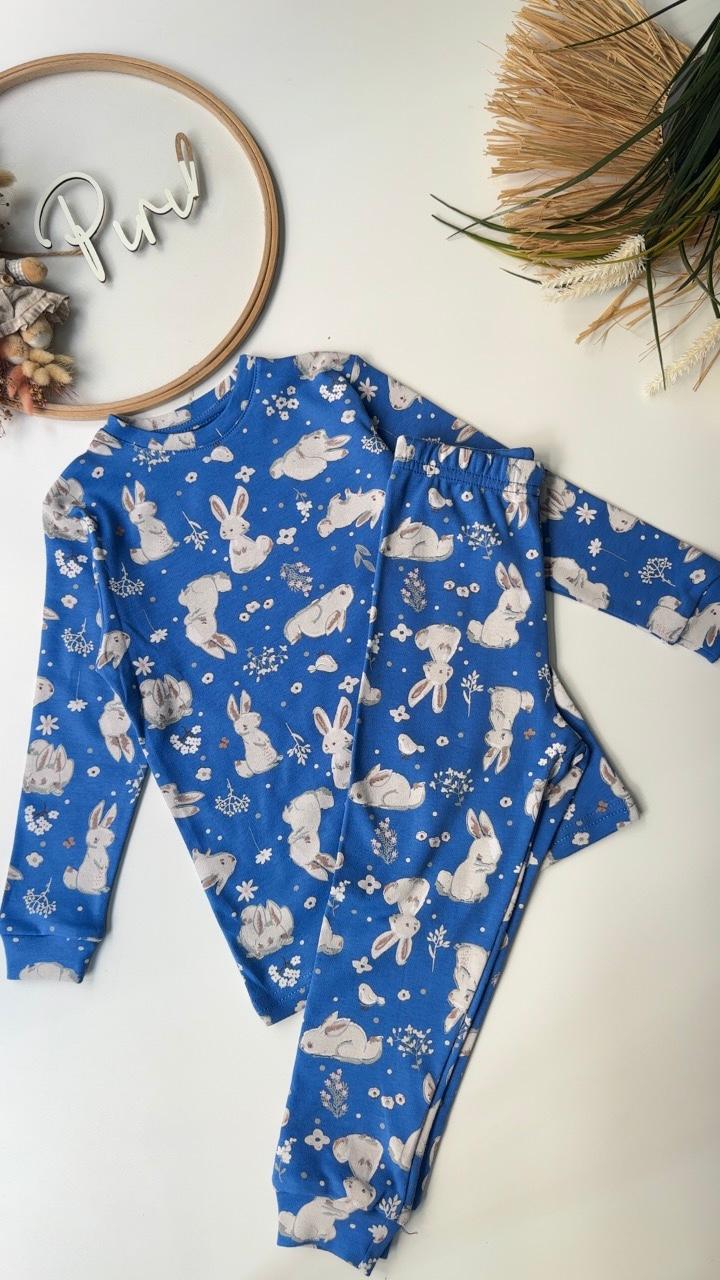 Mavi Tavşan Pijama Takımı