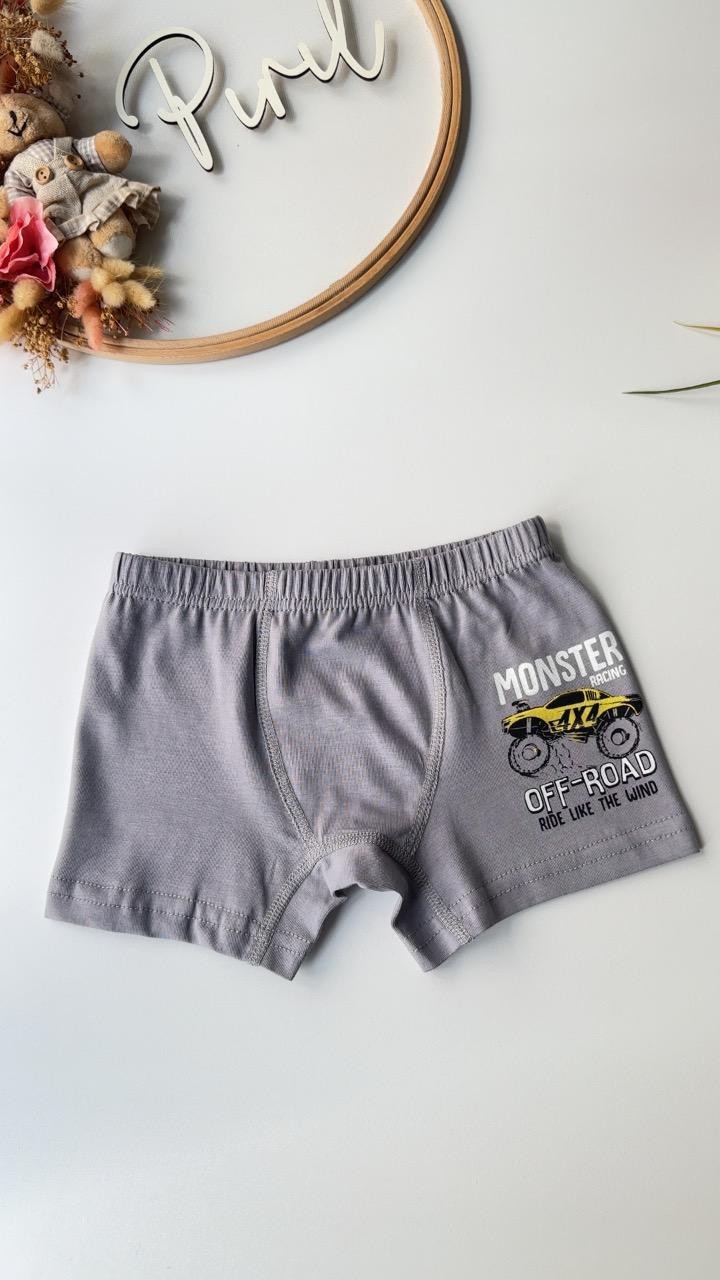 Açık Gri Monster Atlet Boxer Takım