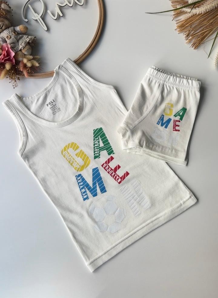Beyaz Game On Atlet Boxer Takım